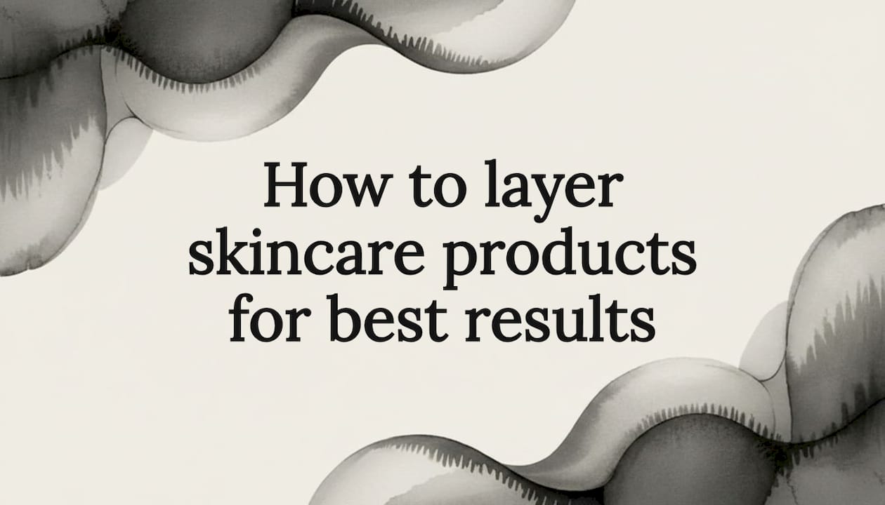 Editorial watercolor frame for skincare article title card