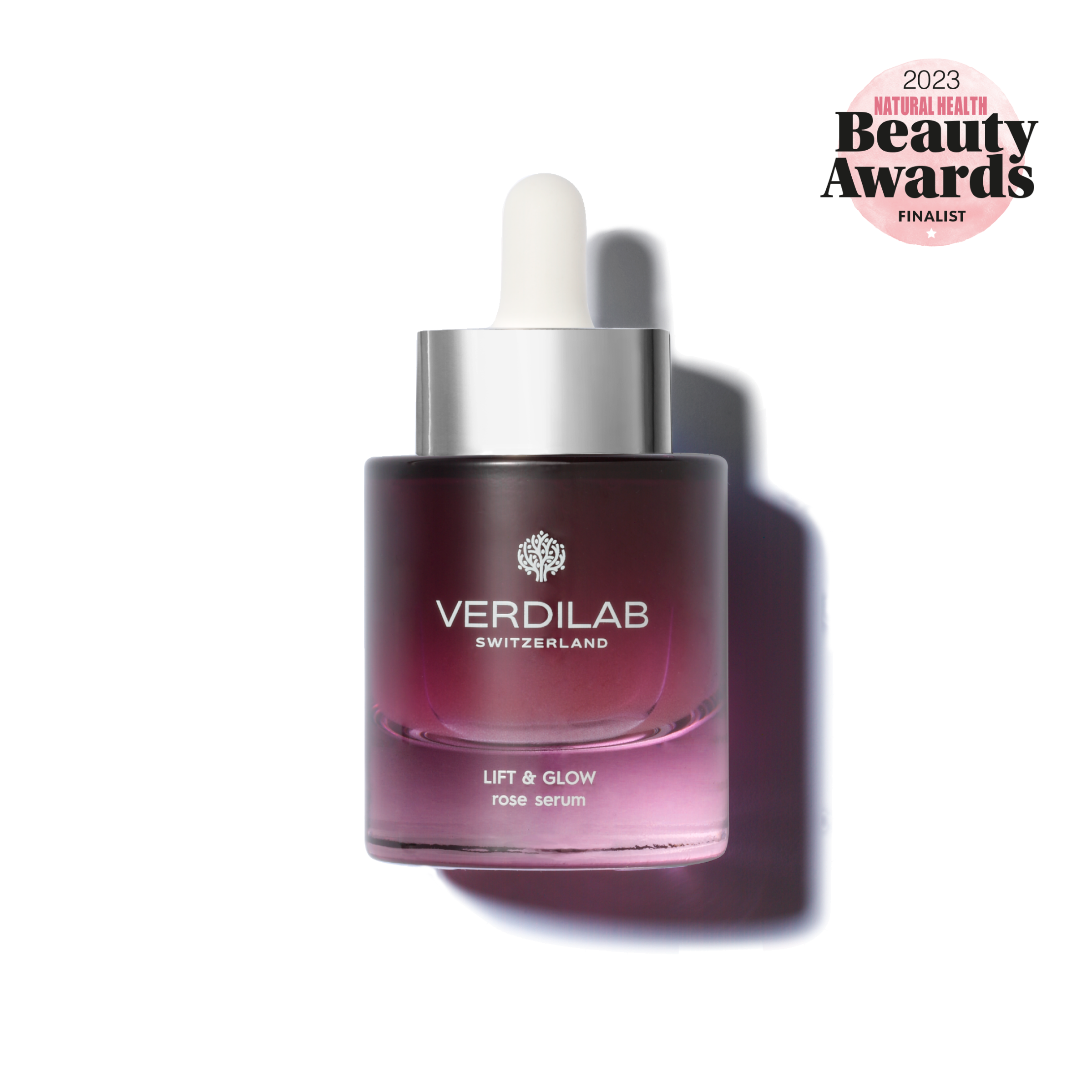 Lift & Glow Rose Serum by Verdilab—natural anti-aging serum for radiance and lift.
