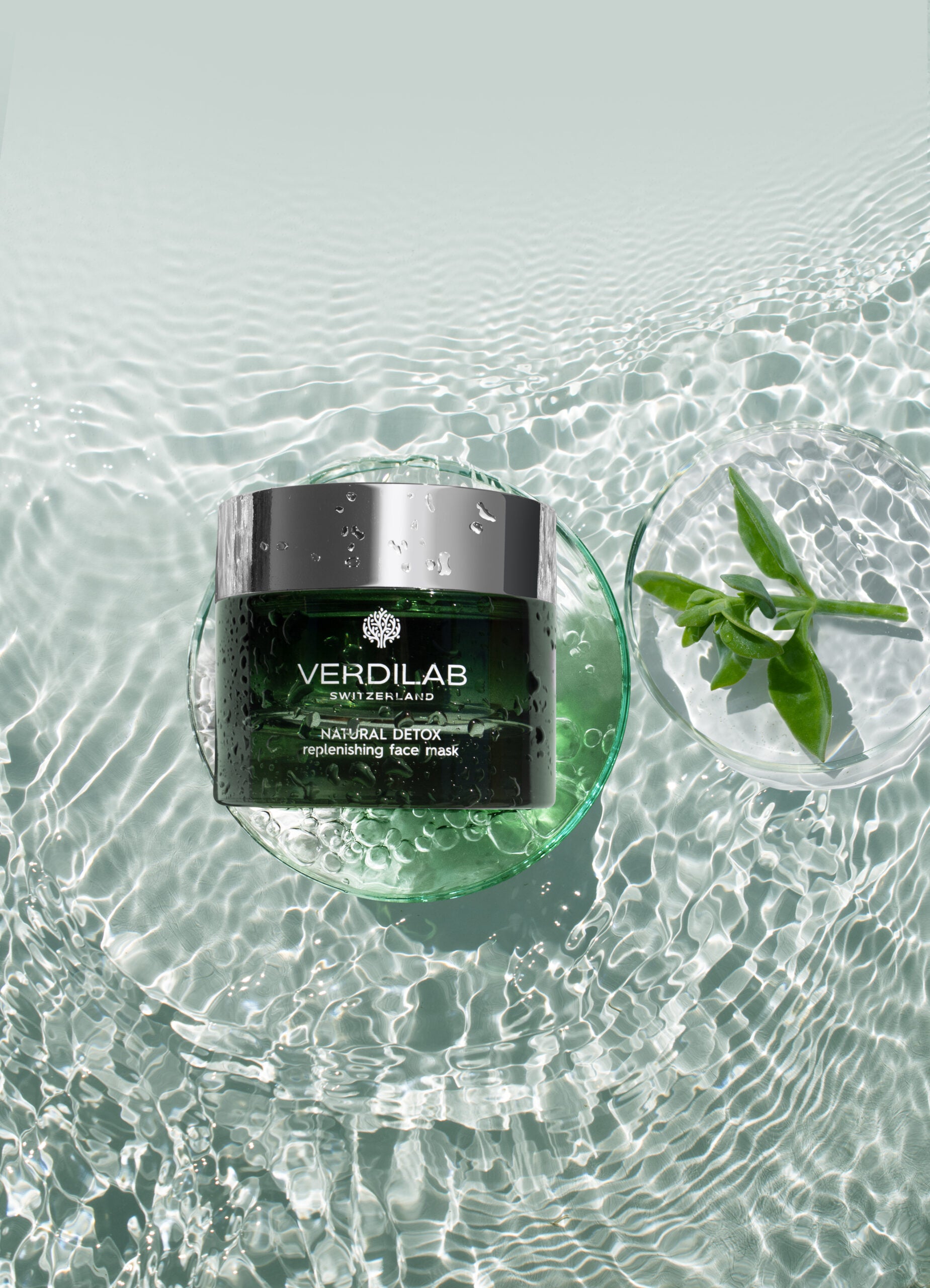Natural Detox Replenishing Mask packaging by Verdilab—soothing mask for sensitive, stressed skin.