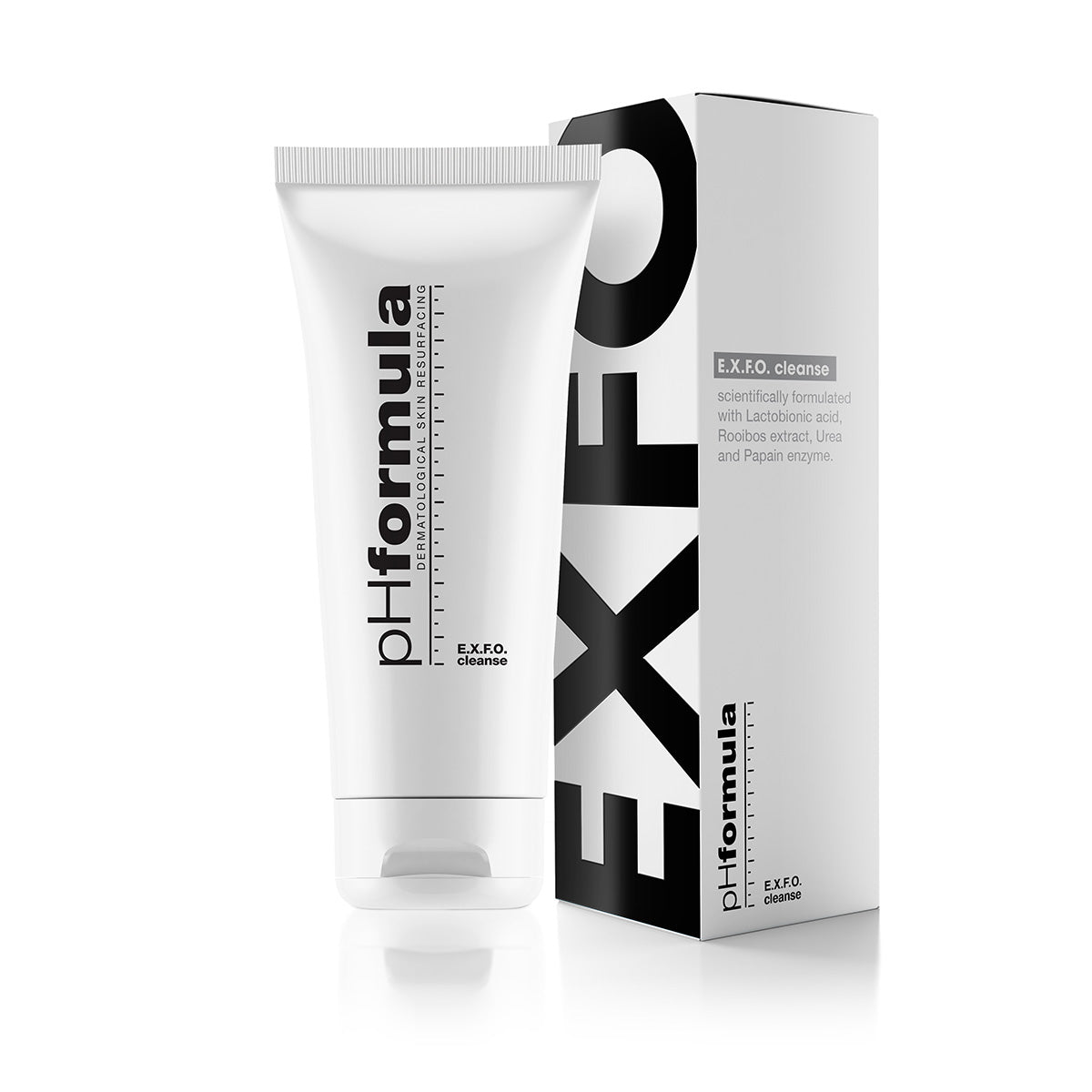 E.X.F.O. Cleanse by pHformula—gentle exfoliating cleanser for all skin types.