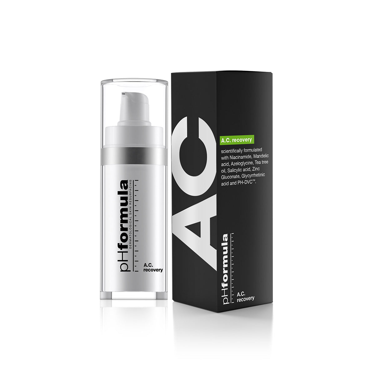 A.C. Recovery packaging—lightweight moisturizer for balanced, clear complexion.