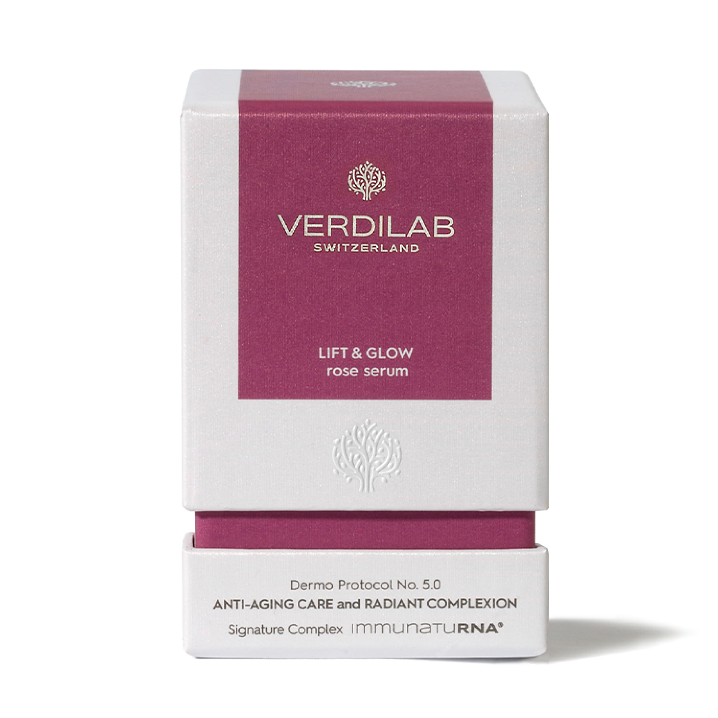 Lift & Glow Rose Serum by Verdilab packaging—natural anti-aging serum for radiance and lift.