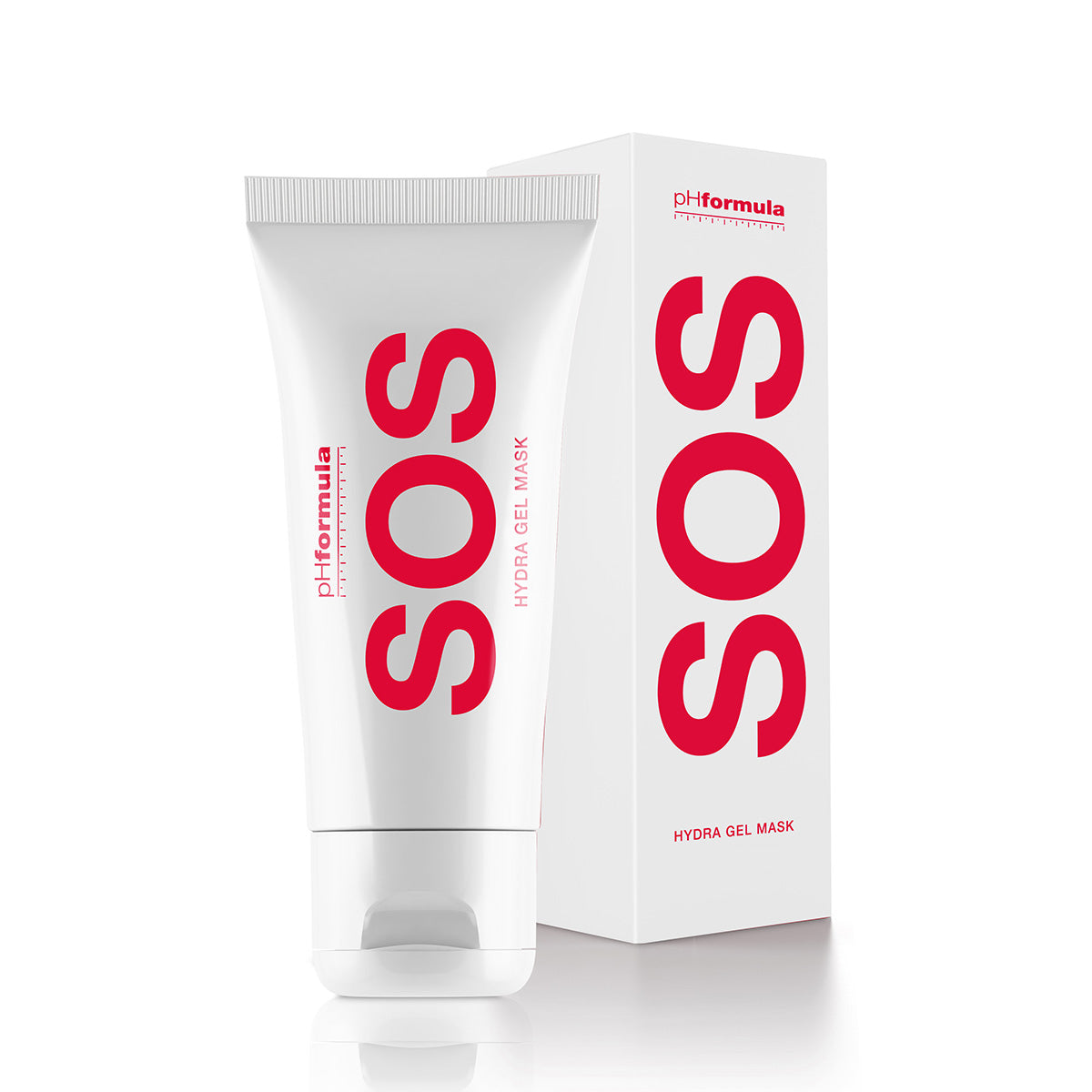 SOS Hydra Gel Mask packaging—lightweight moisture mask for soft, revitalized skin.