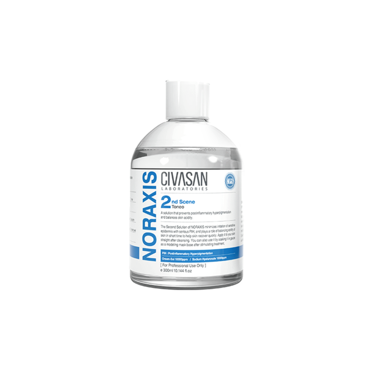 Noraxis Second Scene by Civasan—soothing and hydrating toner for sensitive, post-procedure, or irritated skin.