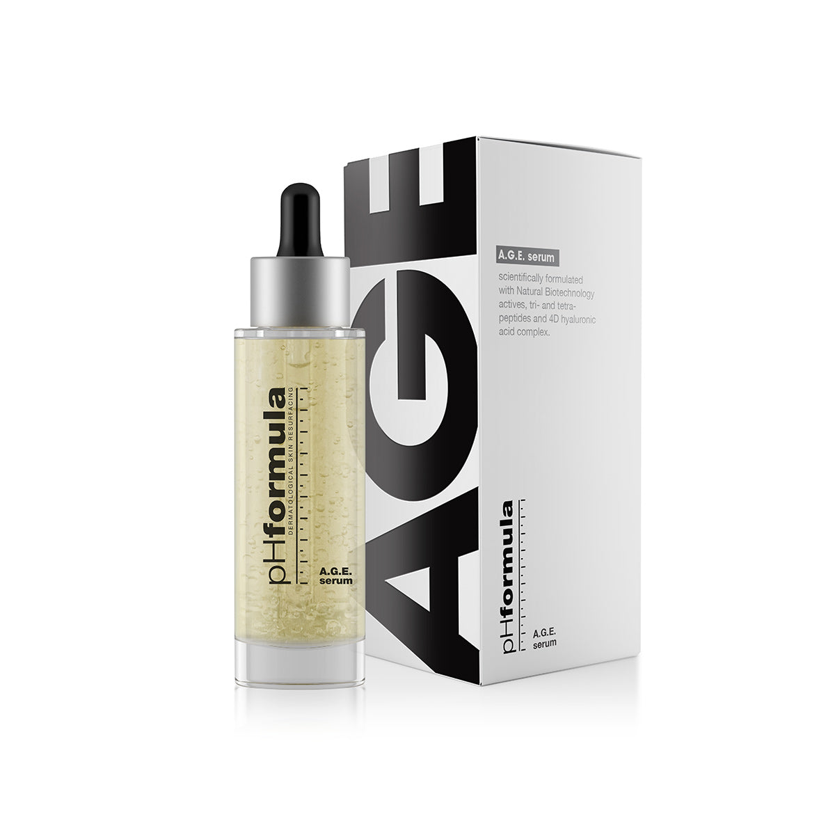 pHformula A.G.E. Serum—peptide and vitamin C serum for youthful, radiant skin.