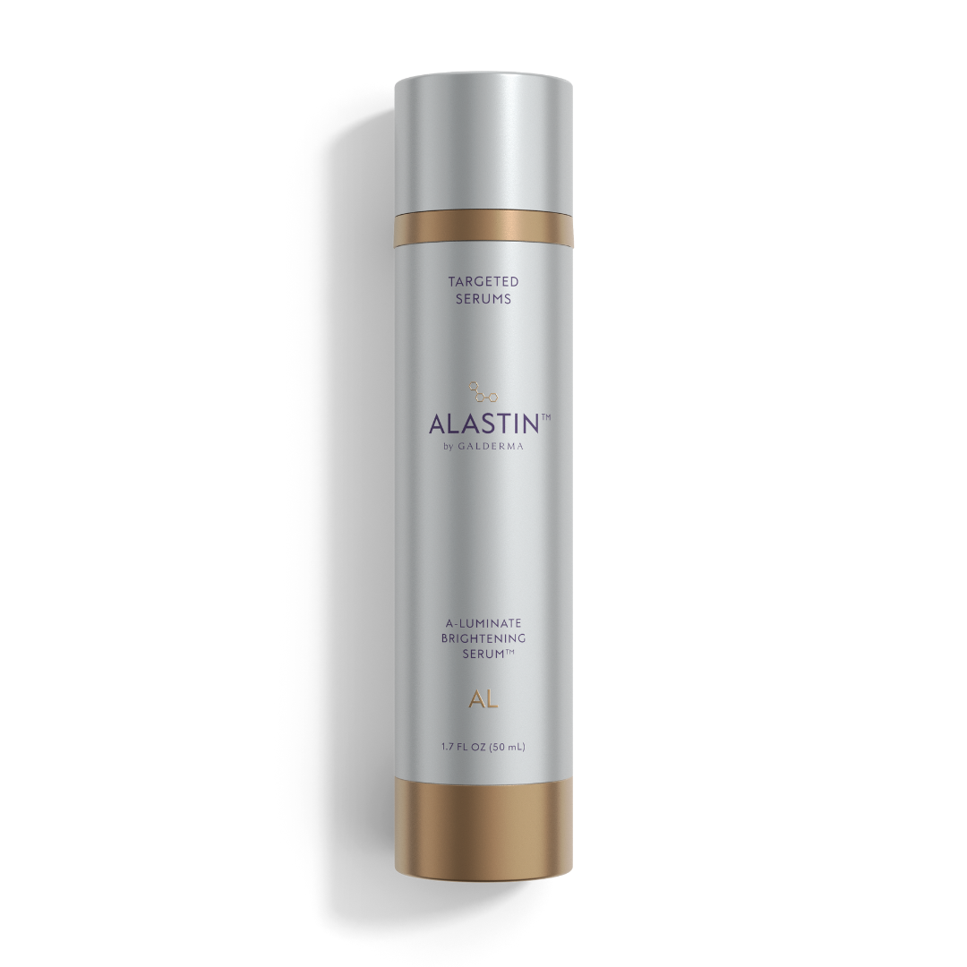 Alastin A-LUMINATE Brightening Serum for dark spots, hyperpigmentation, and uneven skin tone.