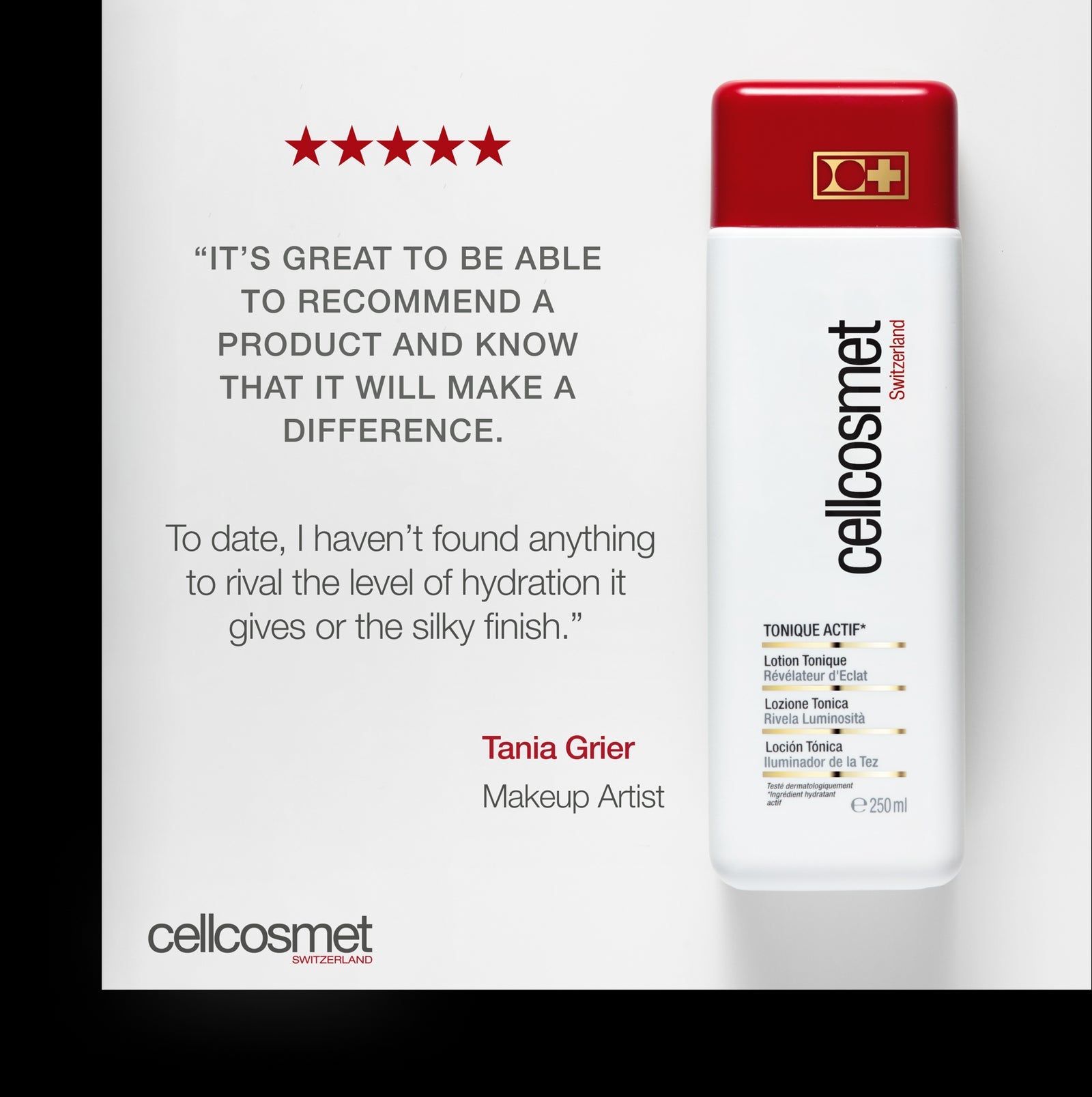 Active Tonic by Cellcosmet—alcohol-free exfoliating toner for all skin types.