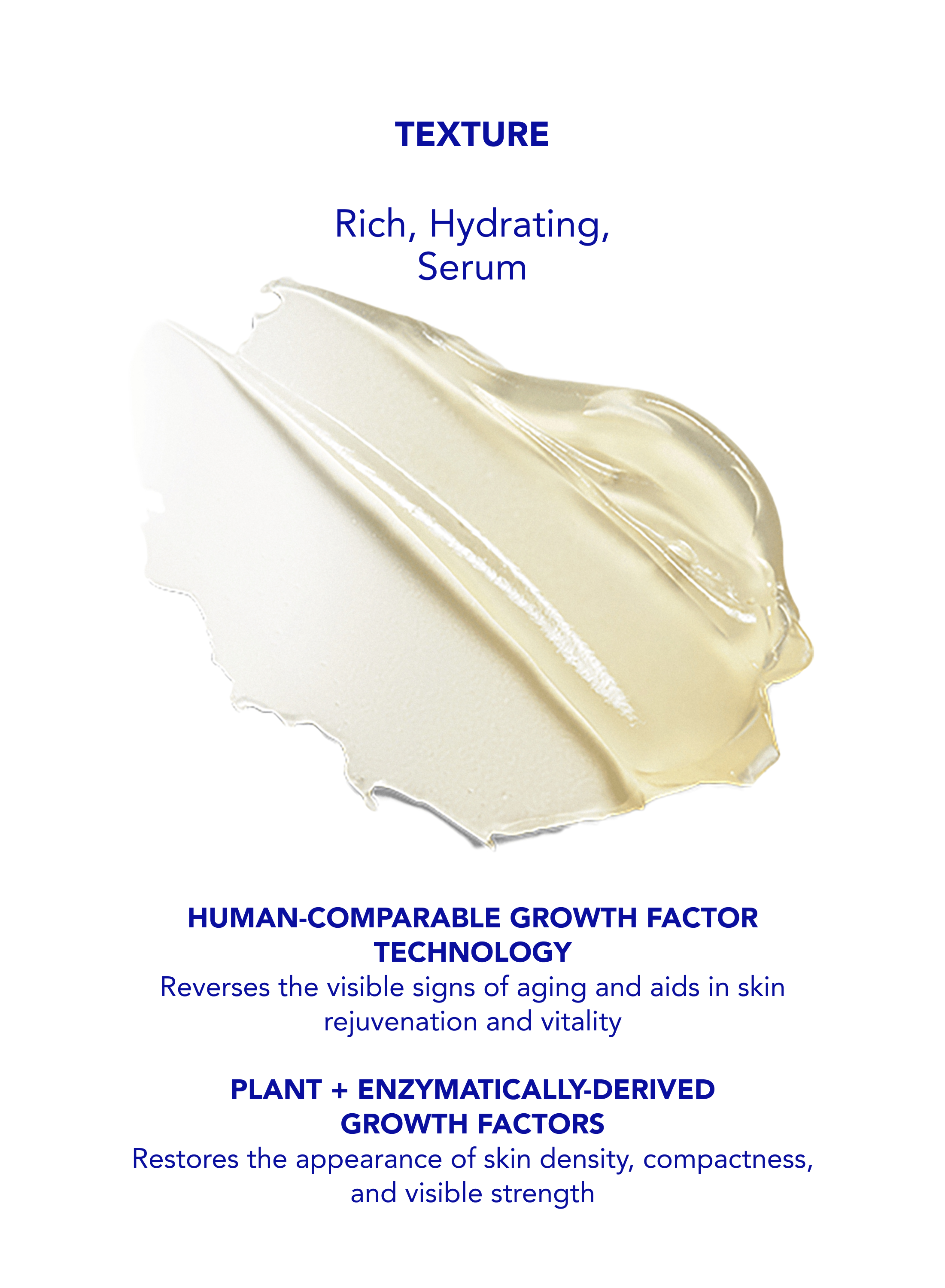 ZO Skin Health Growth Factor Serum bottle with key ingredients: plant-based growth factors, peptides, hydrolyzed sericin