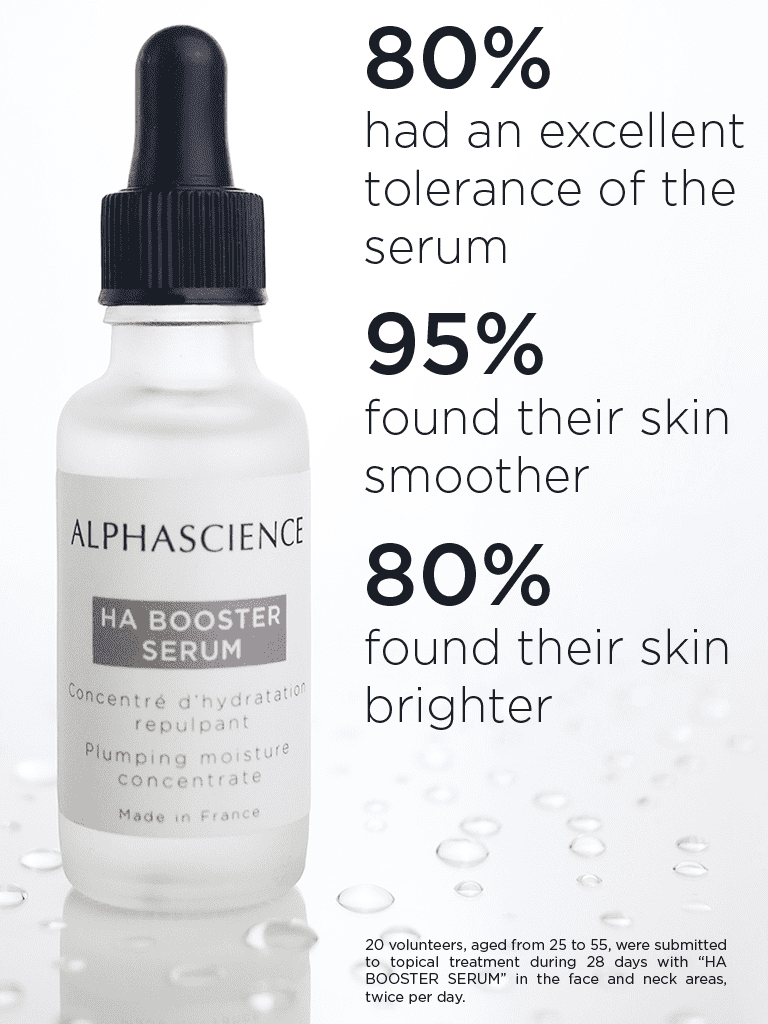 Alphascience HA Booster Serum bottle for deep skin hydration