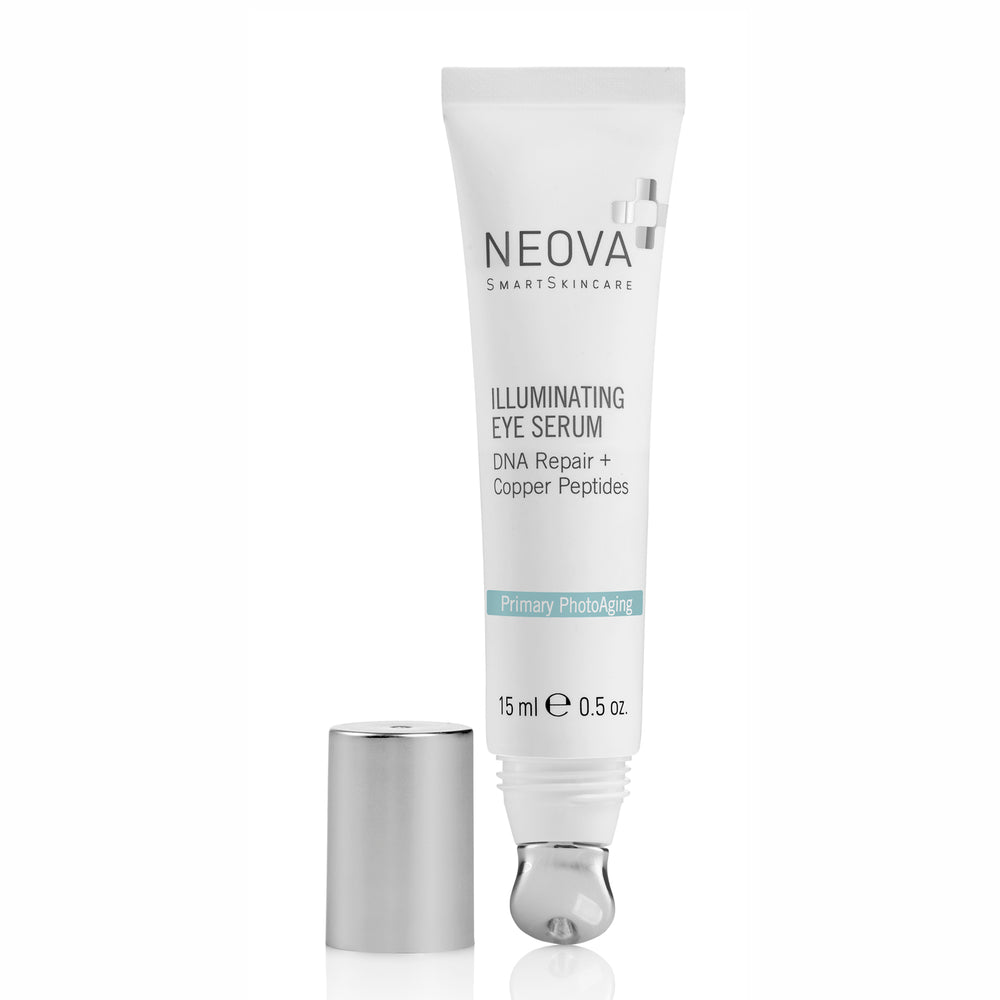 Neova Illuminating Eye Serum—advanced brightening and depuffing serum for under-eye dark circles.