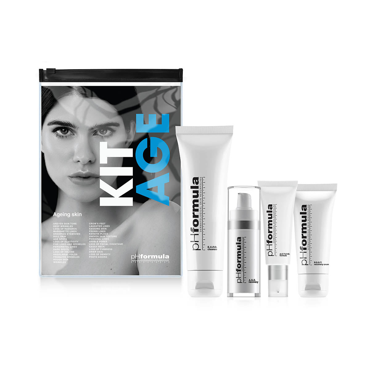 pHformula A.G.E. Homecare Kit—dermatological regimen for photo-aging, hyperpigmentation, and fine lines.