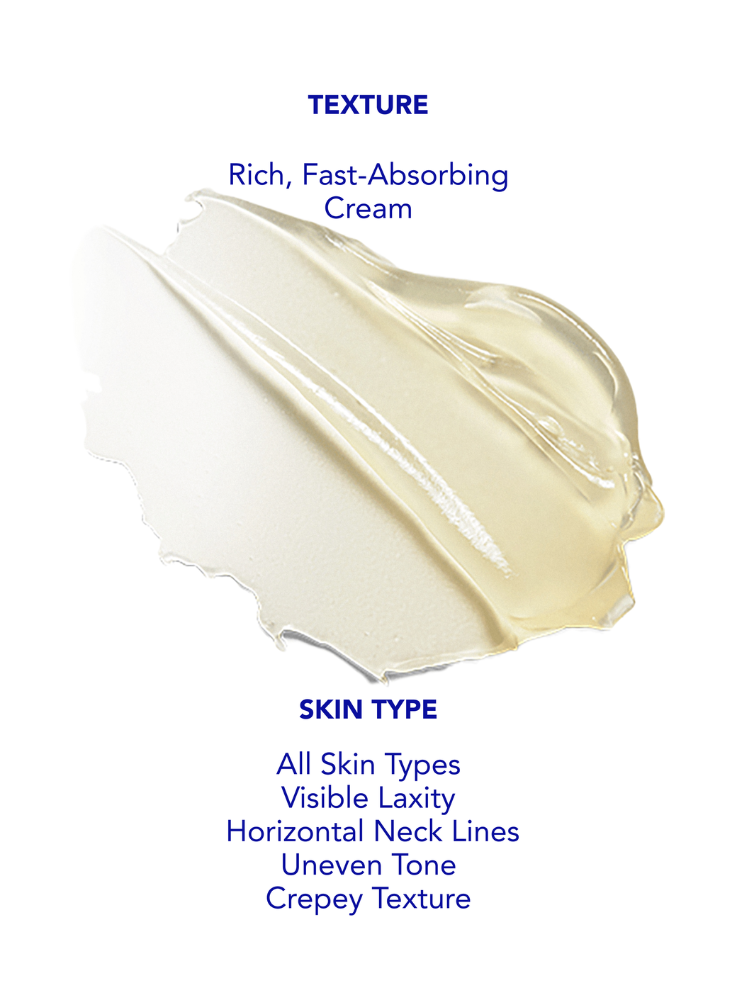 Texture of ZO Neck Complex—silky serum that absorbs quickly for tightening and smoothing