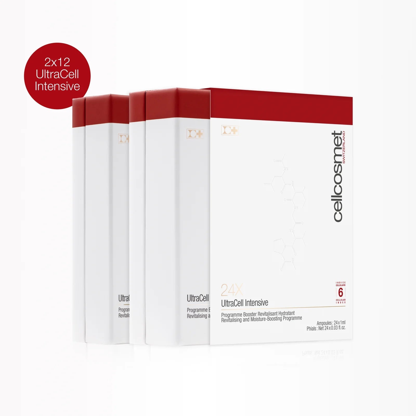 UltraCell Intensive 24x by Cellcosmet—24-day ampoule programme for revitalization.