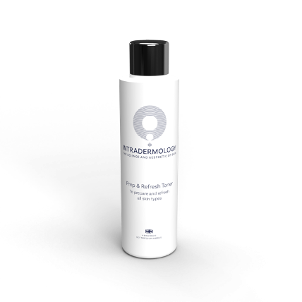 Prep and Refresh Toner by Intradermology—alcohol-free facial toner for balanced skin.