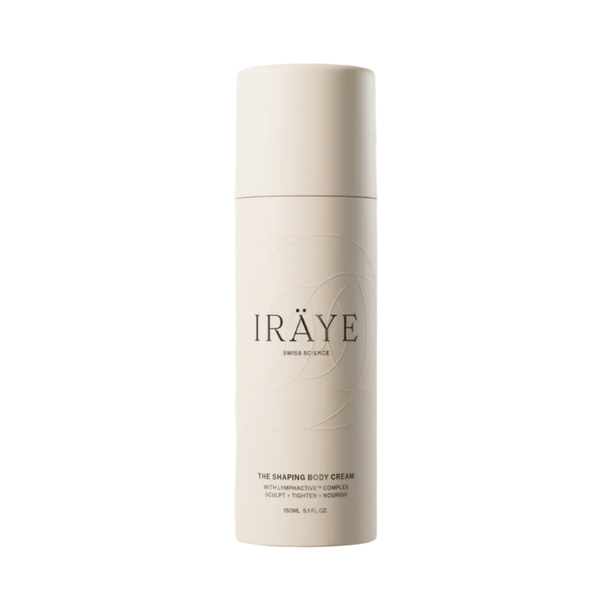 The Shaping Body Cream by IRÄYE—body sculpting moisturizer for firm, contoured skin.
