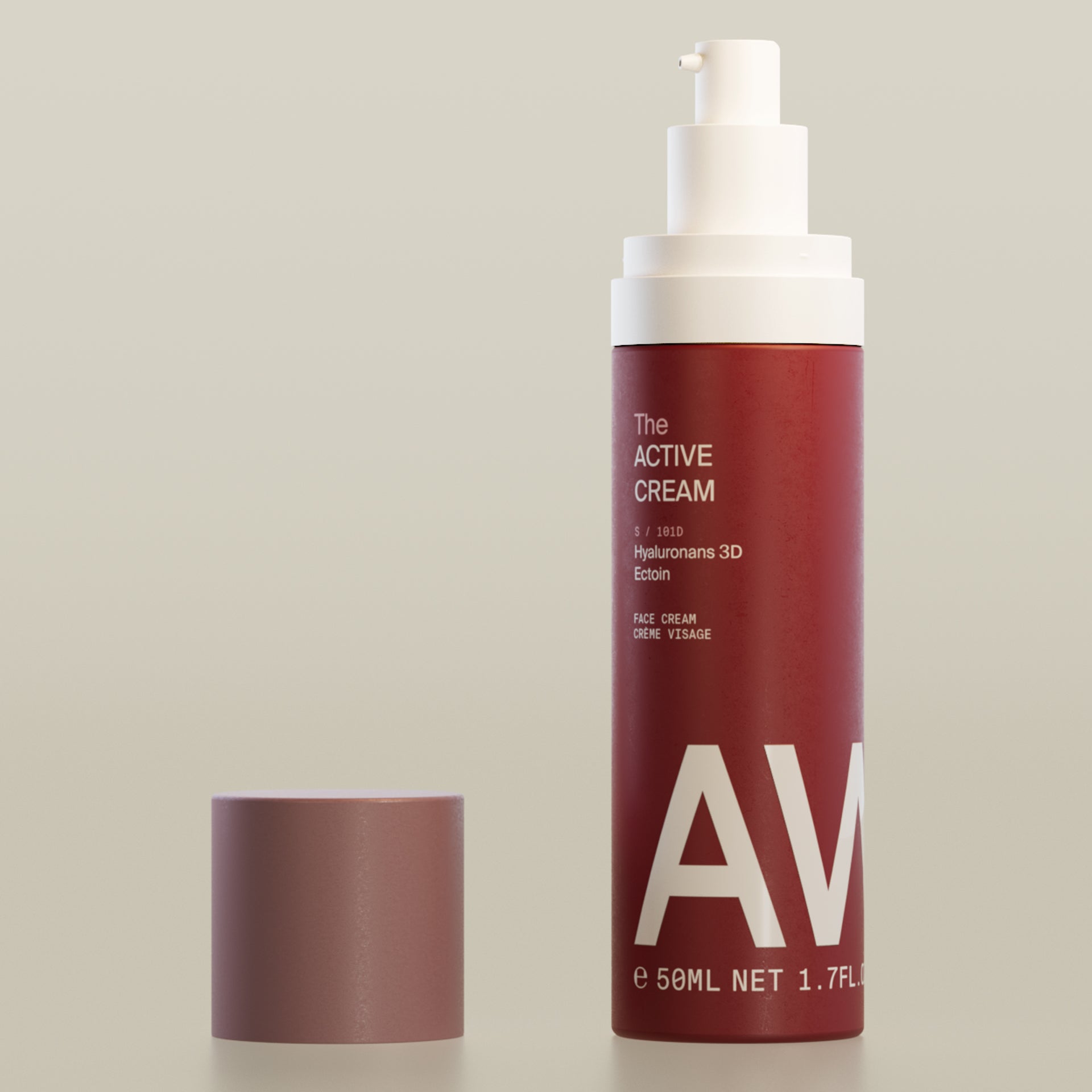 AWvi The Active Cream—biomimetic face cream with Ectoin and hyaluronic acid.