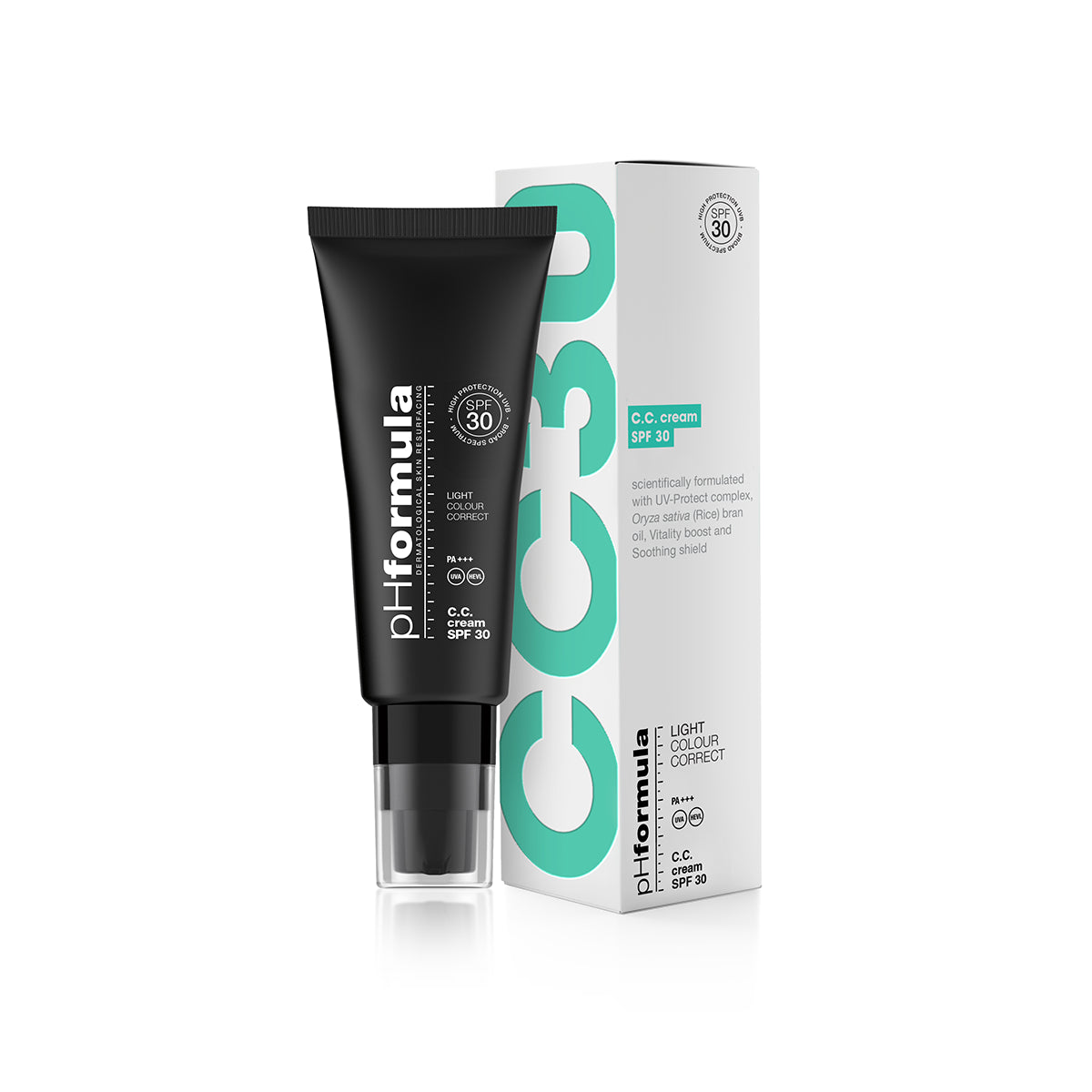 pHformula C.C. Cream SPF30—lightweight daily sunscreen and color corrector.