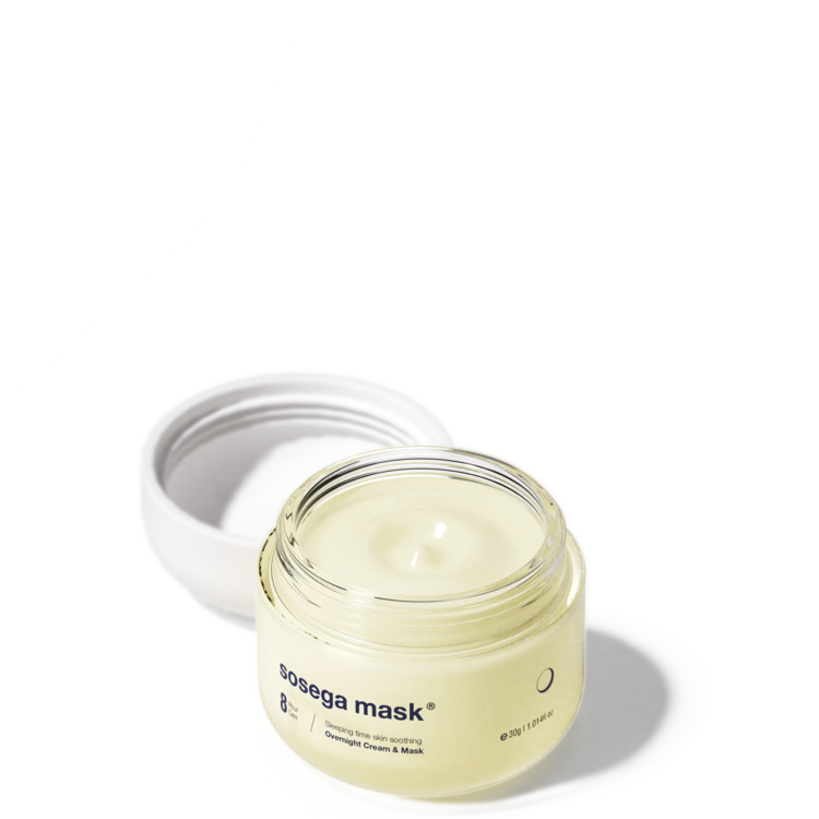 Sosega Mask by Civasan—medical-grade overnight cream mask for soothing, hydrating, and repairing sensitive skin.