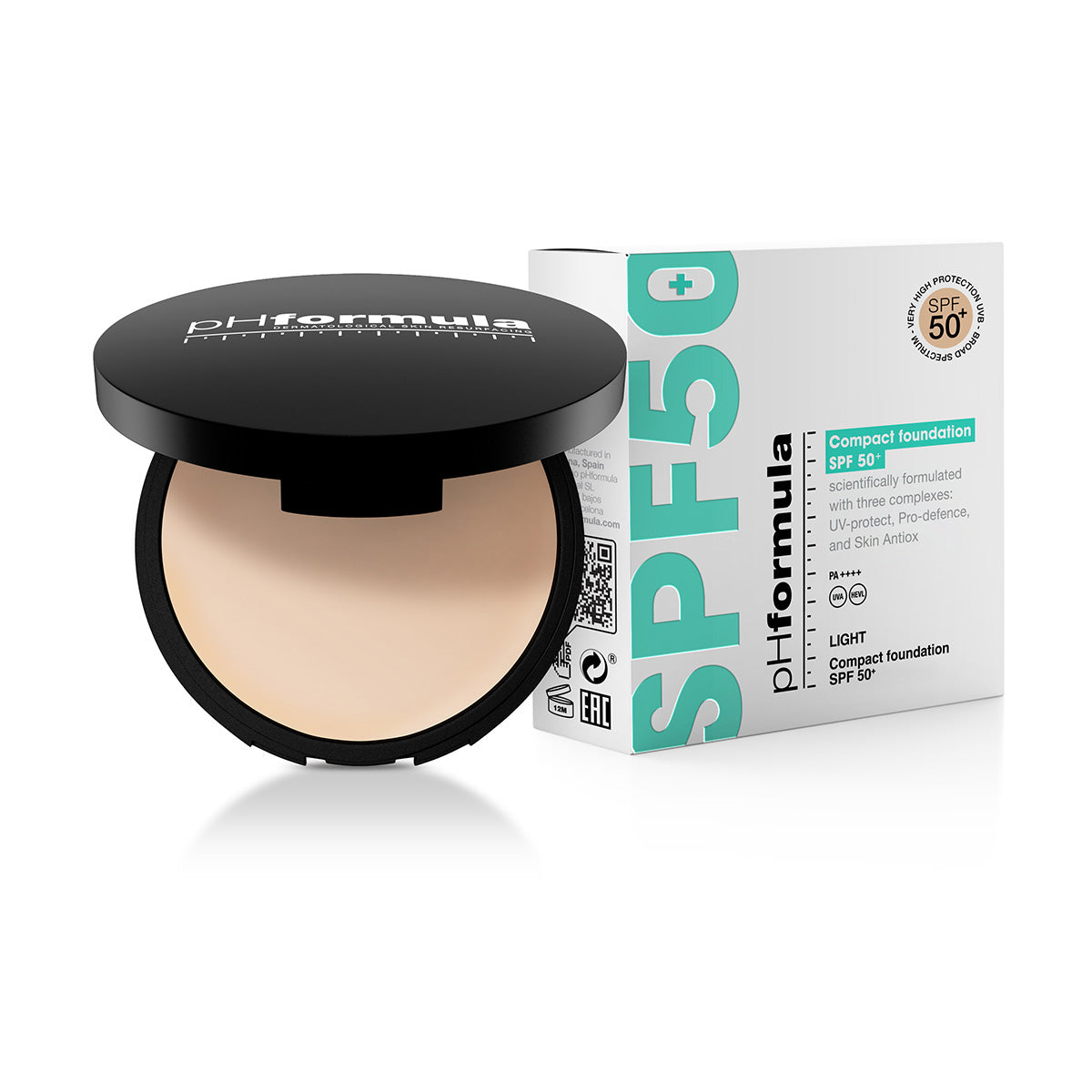 pHformula Compact Foundation—buildable coverage foundation with high sun protection.