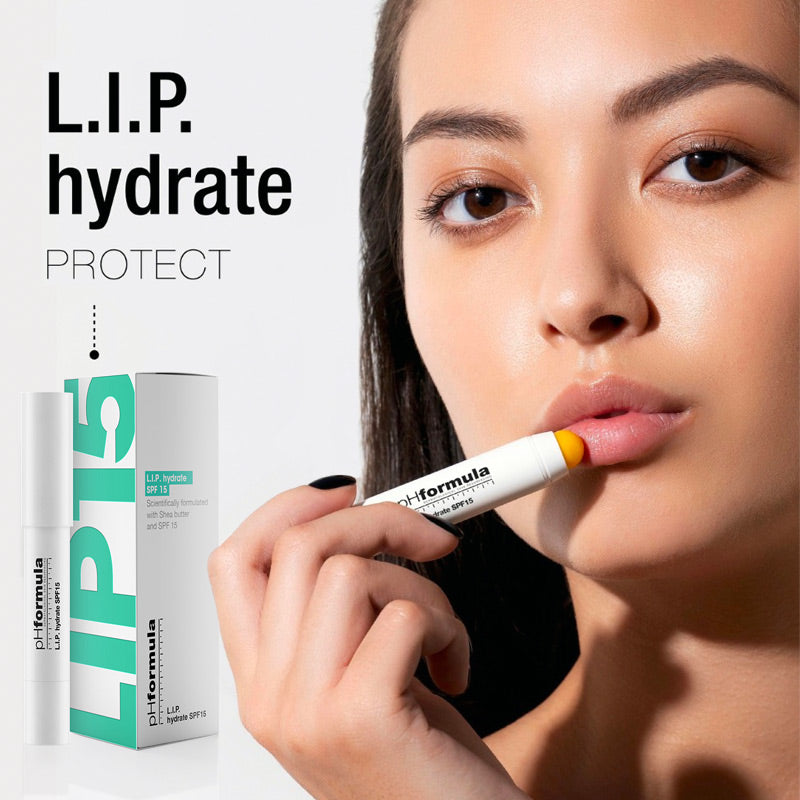 pHformula L.I.P. Hydrate SPF 15—hydrating and soothing lip care with SPF.