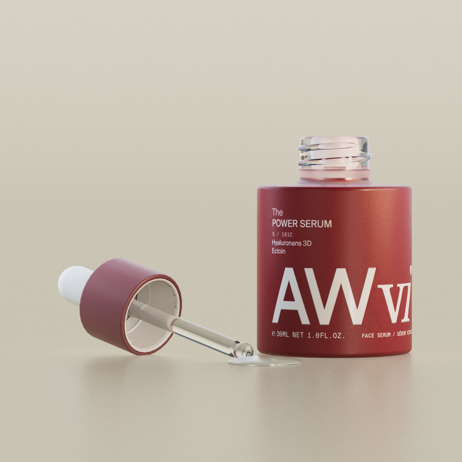 The Power Serum by AWvi—age-defying serum for hydration, lifting, and regeneration.