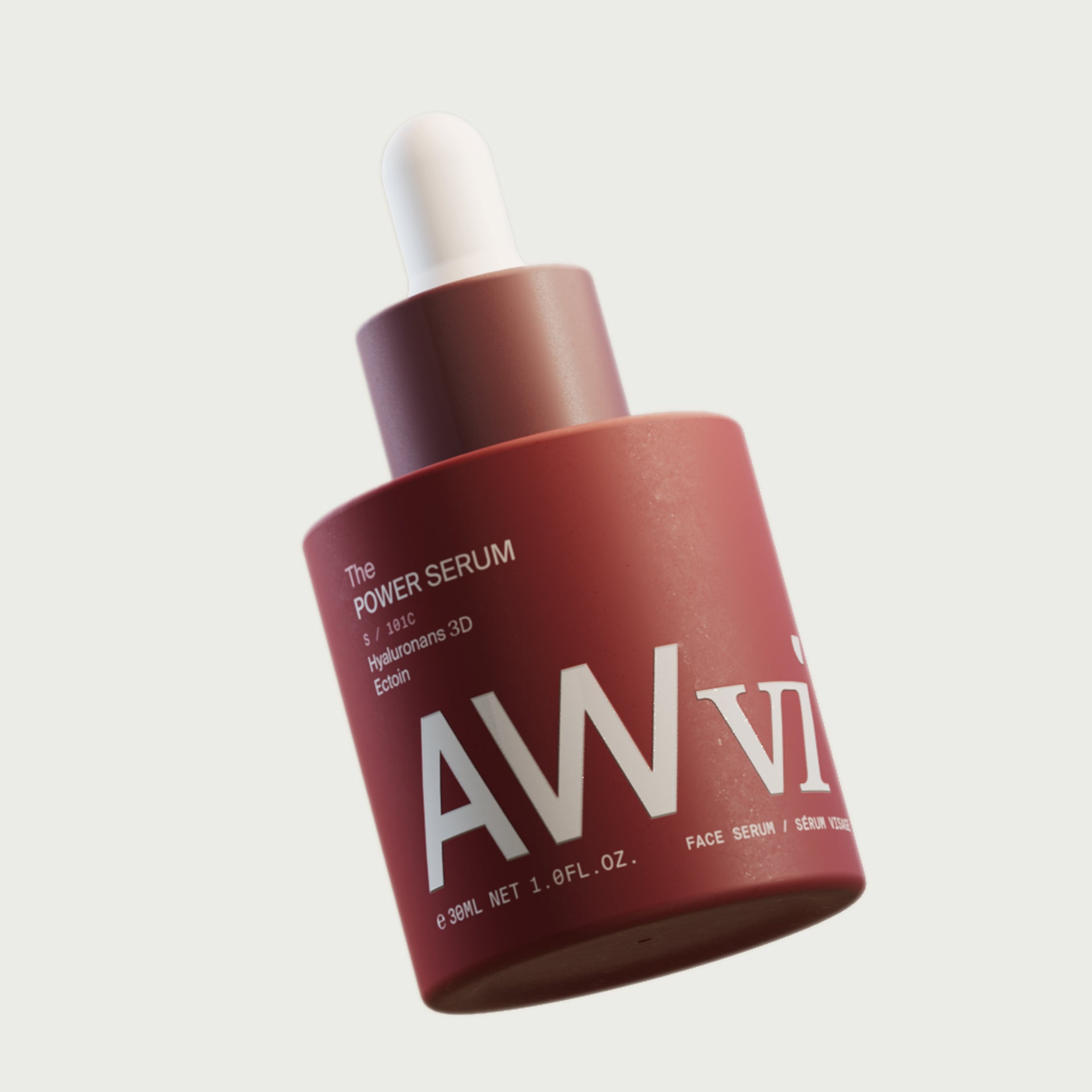 AWvi The Power Serum—advanced skincare with hyaluronic acid and Ectoin.