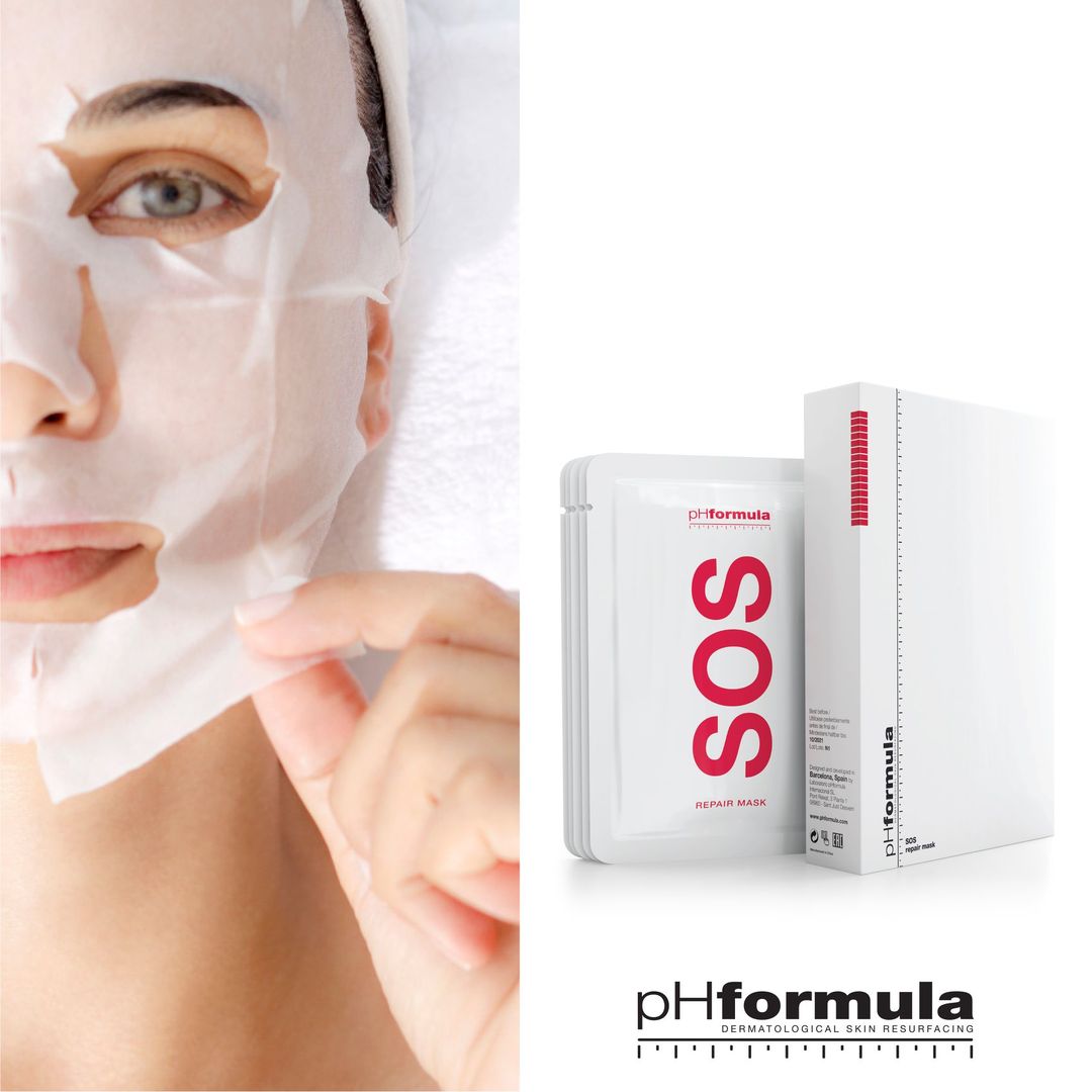 SOS Repair Sheet Mask packaging—deeply nourishing mask for instant comfort and restoration.