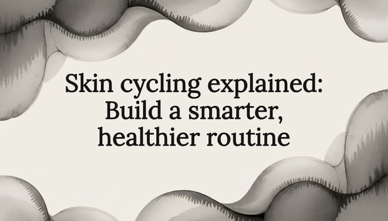 Decorative watercolor frame for skin cycling title card