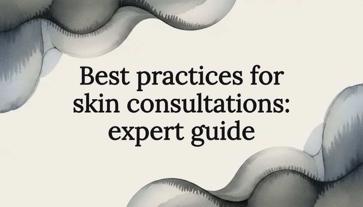 Decorative watercolor frame for skin consultation title card