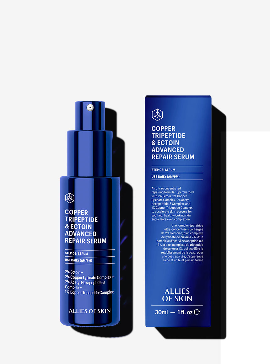 Copper Tripeptide & Ectoin Advanced Repair Serum Allies of Skin. The M-ethod Aesthetics. Worldwide Delivery.