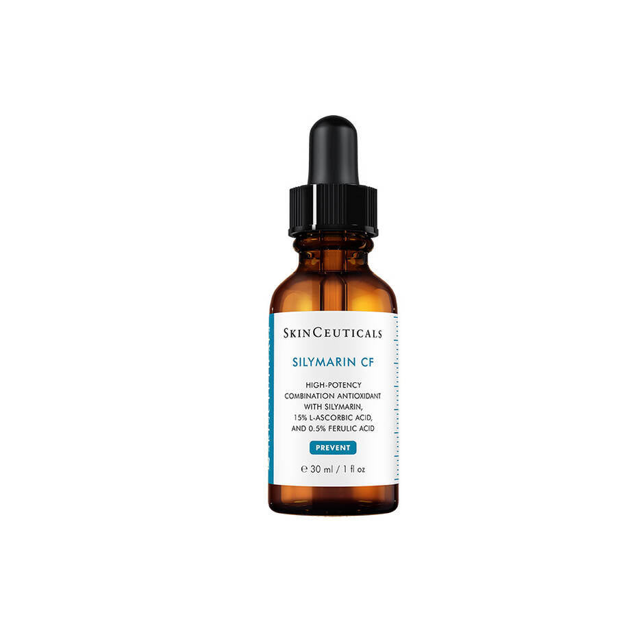 SkinCeuticals Silymarin CF skincare serum bottle on a white background