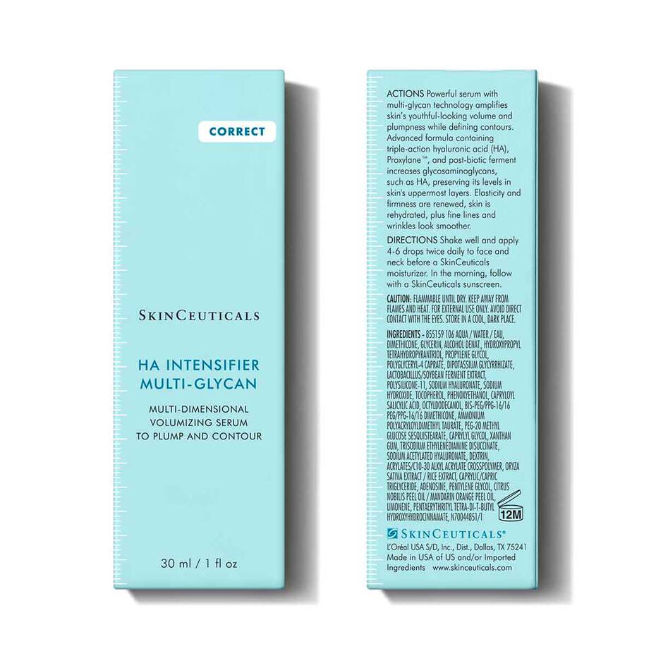 SkinCeuticals HA Intensifier Multi-Glycan packaging with text on a white background