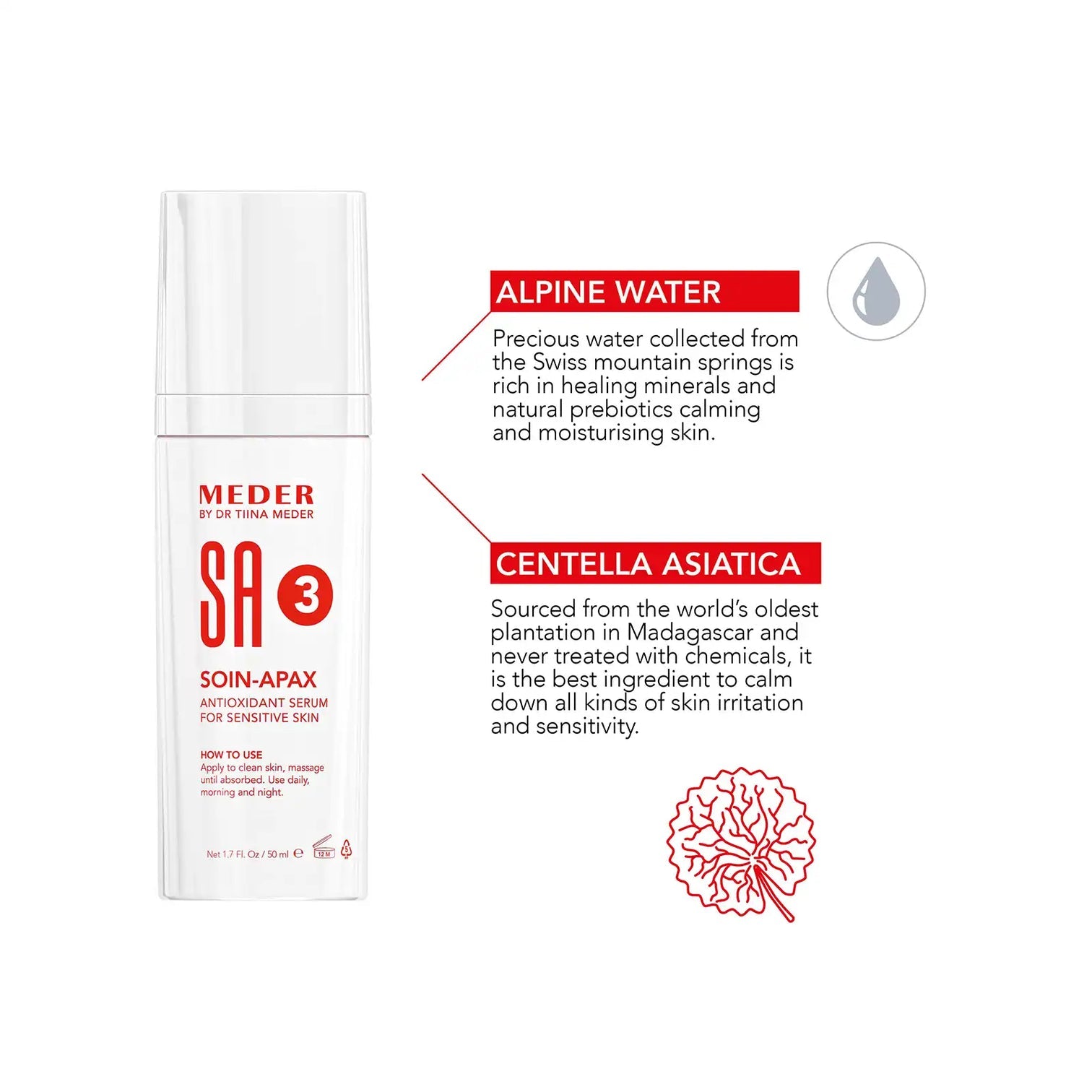 Soin-Apax Soothing Serum. Meder Beauty. Official Stockist. Worldwide shipping. Medical-grade skincare. The M-ethod Aesthetics