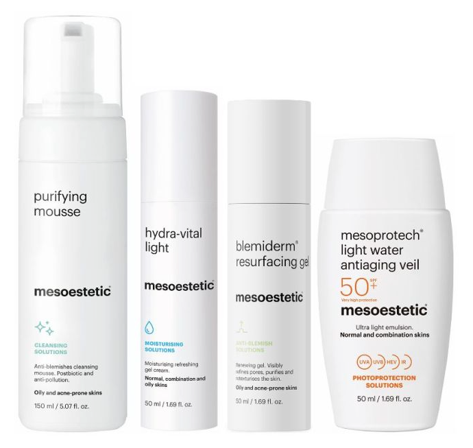 Mesoestetic Acne Prone Skin Kit. The M-ethod Aesthetics. Worldwide Shipping