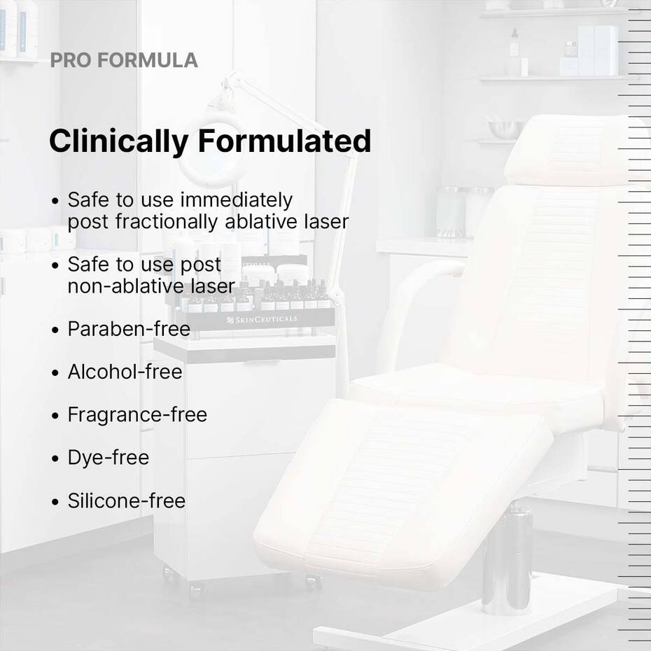 CE Ferulic packaging with text highlighting features like 'Clinically Formulated' and 'Paraben-free'.