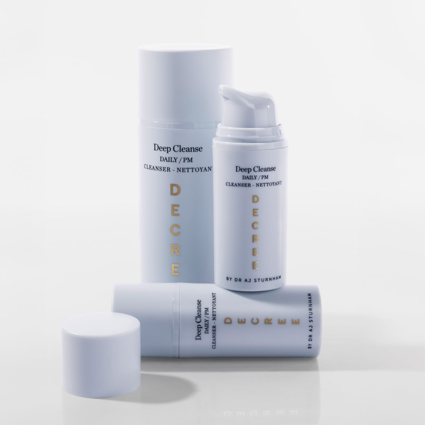 Decree Deep Cleanse detoxifying evening cleanser with clay, fruit acids, sulphur, and zinc.