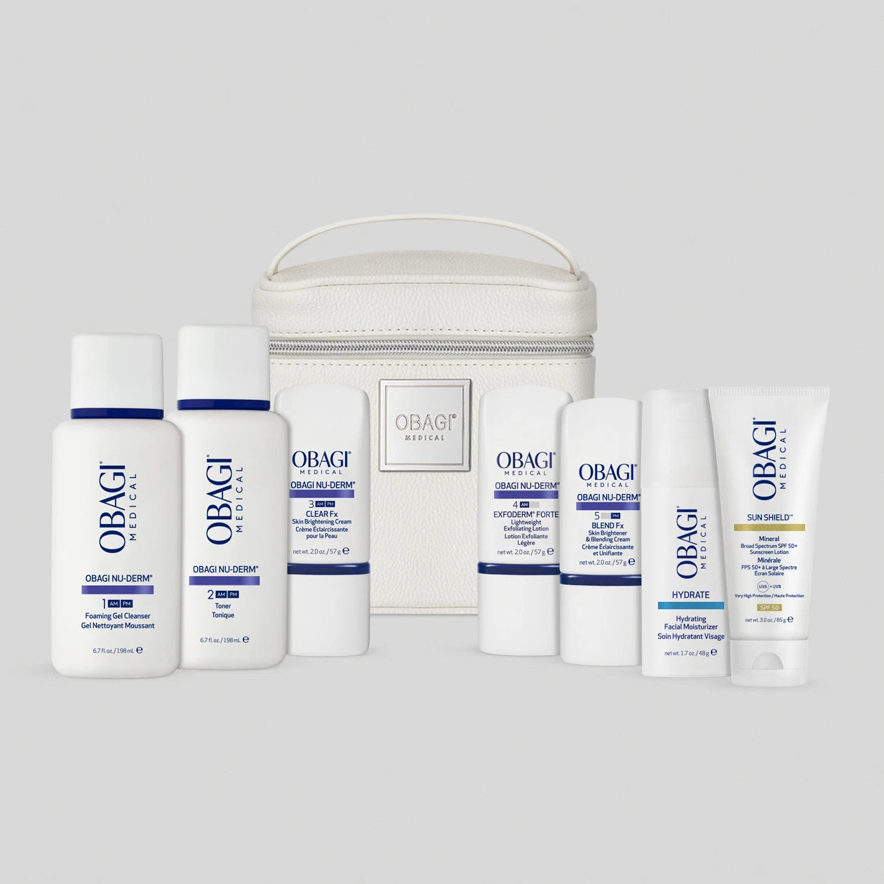 Nu-Derm Skin Transformation System - Normal to Oily. Obagi Medical. Worldwide international shipping. Official stockist. UK Ambassador Clinic.