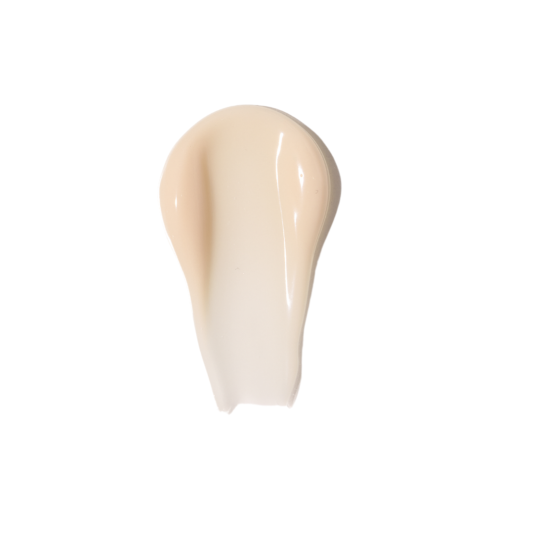 Close-up of Alastin C-RADICAL serum texture spread on skin to show a lightweight antioxidant serum finish.