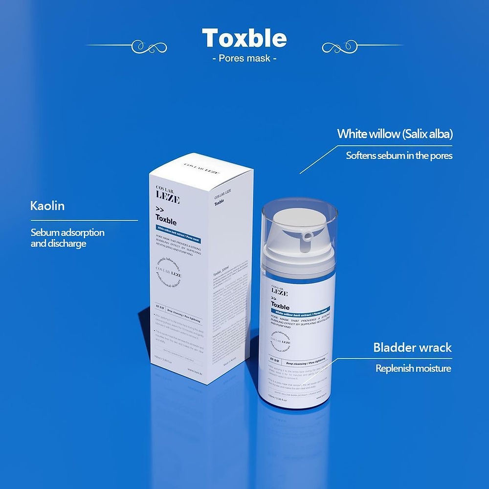 Toxble Pore Mask. Coslab Leze Korean Mediceuticals. The M-ethod Aesthetics. Worldwide Shipping.