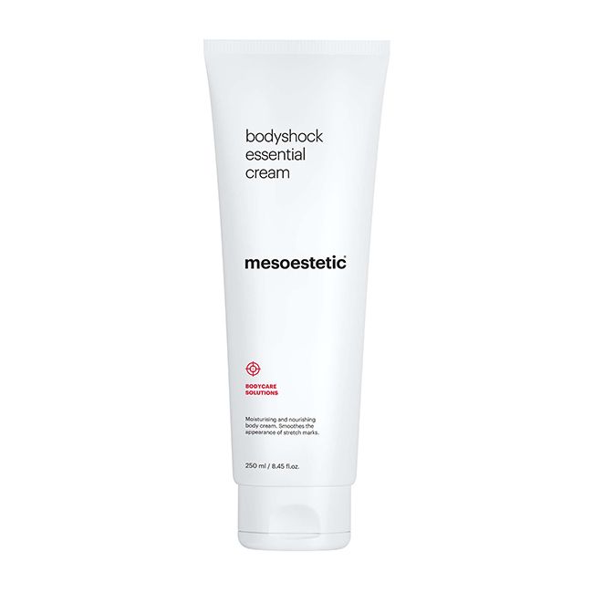 Mesoestetic Bodyshock Essential Cream. Official Stockist. Worldwide shipping. Medical-grade skincare. The M-ethod Aesthetics