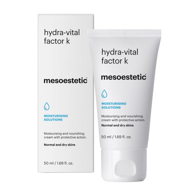 Mesoestetic Hydra-Vital Factor K. Official Stockist. Worldwide shipping. Medical-grade skincare. The M-ethod Aesthetics