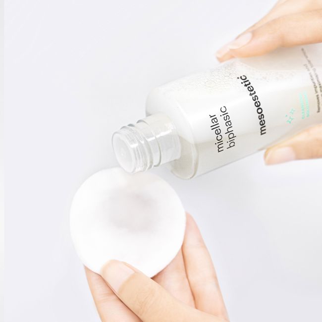 Mesoestetic Micellar Biphasic. Official Stockist. Worldwide shipping. Medical-grade skincare. The M-ethod Aesthetics