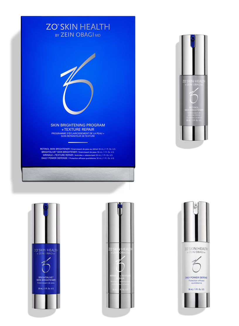 Skin Brightening Program + Texture Kit ZO Skin Health. Official Stockist. Worldwide shipping. Medical-grade skincare. The M-ethod Aesthetics