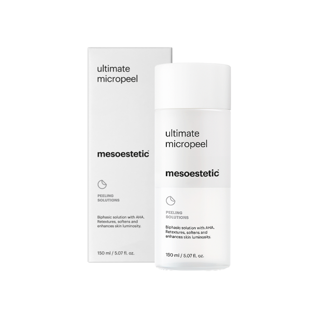 Mesoestetic Ultimate Micropeel. Official Stockist. Worldwide shipping. Medical-grade skincare. The M-ethod Aesthetics